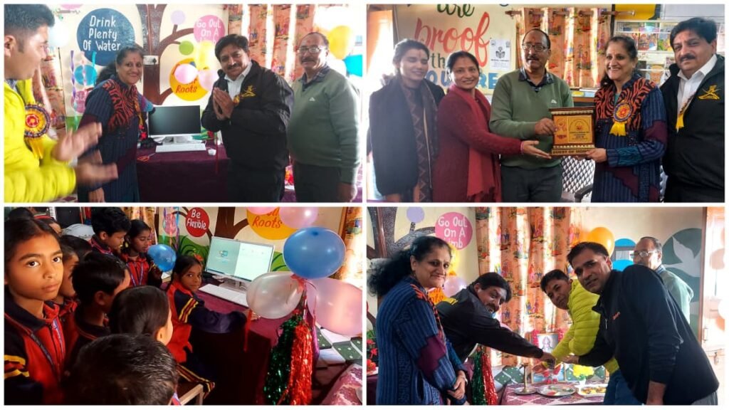 खरबंदा परिवार ने विद्यालय को दिया आधुनिक कंप्यूटर और 25000 का आर्थिक सहयोग।