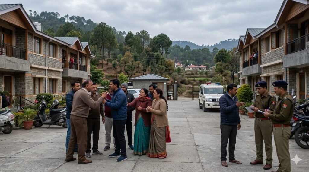 रानीखेत में अवैध होम स्टे और अनैतिक गतिविधियों के आरोप लगने पर हुआ विवाद, दोनों पक्षों ने पुलिस में दर्ज करवाई शिकायत।