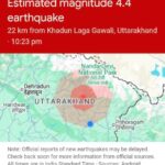 उत्तराखंड में 4.4 तीव्रता के भूकंप के झटके, कई इलाकों में घरों से बाहर निकले लोग